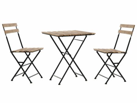 Table set with chairs DKD Home Decor 60 x 60 x 74 cm (3 pcs) on Sale