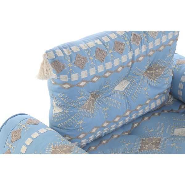 Garden sofa DKD Home Decor Blue 90 x 50 x 55 cm Online Sale