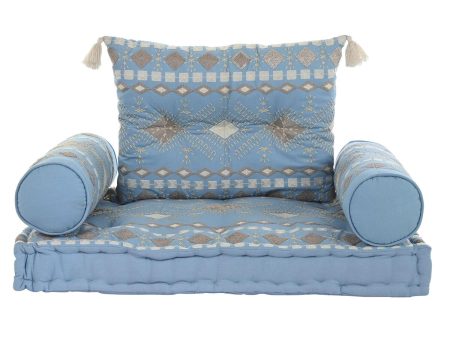 Garden sofa DKD Home Decor Blue 90 x 50 x 55 cm Online Sale