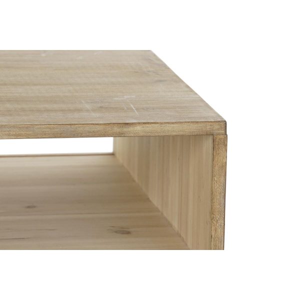 Table DKD Home Decor 99 x 59 x 38 cm Fir Natural Aluminium Online Sale