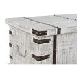 Chest DKD Home Decor Metal White Mango wood (116 x 40 x 45 cm) on Sale