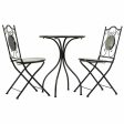 Table set with 2 chairs Alexandra House Living Black 60 x 75 x 60 cm For Sale