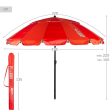 Sunshade Aktive Red Aluminium 220 x 215 x 220 cm (6 Units) Online Sale