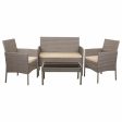 Table Set with 2 Armchairs Alexandra House Living Grey 4 Pieces Hot on Sale