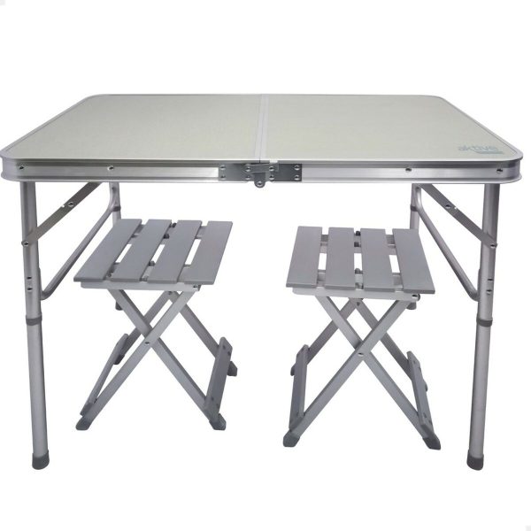 Table set with 2 chairs Aktive Foldable Camping Fashion