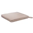 Chair cushion Beige 38 x 38 x 4 cm Fashion