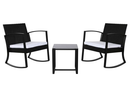 Table set with 2 chairs Home ESPRIT Black Steel 59 x 61,5 x 74 cm Online now