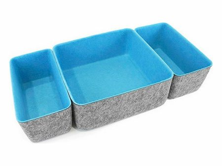 Basket set Confortime 3 Pieces Felt (3 Pieces) (6 Units) Online Hot Sale