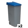 Dustbin with Wheels Denox 85 L Blue 58 x 41 x 76 cm Supply