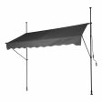 Awning Adjustable Grey Polyester 250 x 120 cm Discount