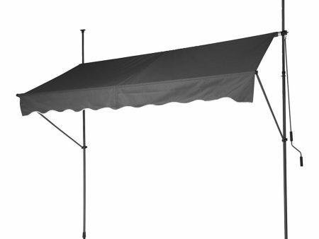 Awning Adjustable Grey Polyester 250 x 120 cm Discount