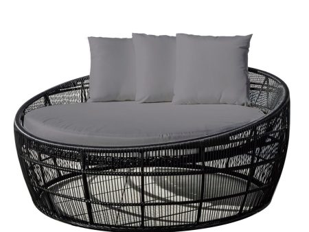 Sun-lounger Dido 160 x 160 x 76 cm Circular Black on Sale