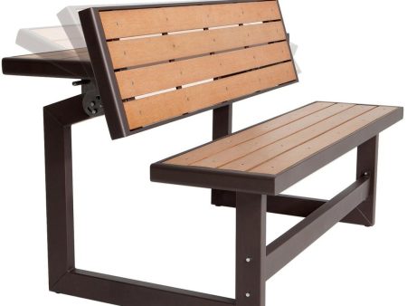 Bench with backrest Lifetime Table Brown Convertible Supply