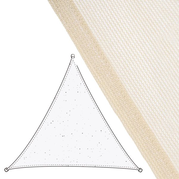 Shade Sails Awning 5 x 5 m Beige Polyethylene 500 x 500 x 0,5 cm For Discount