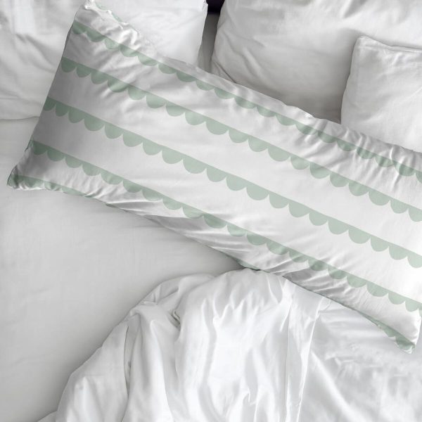 Pillowcase Kids&Cotton Guildo Mint 175 Threads 45 x 125 cm Online Hot Sale