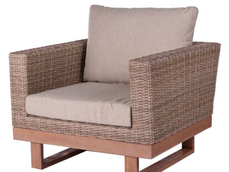 Garden sofa Patsy 88 x 89 x 64,50 cm Wood Rattan Cheap