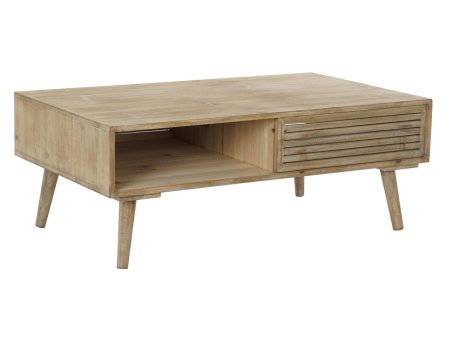 Table DKD Home Decor 99 x 59 x 38 cm Fir Natural Aluminium Online Sale