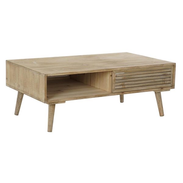 Table DKD Home Decor 99 x 59 x 38 cm Fir Natural Aluminium Online Sale