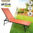 Reclining lounder Aktive Orange 180 x 35 x 49 cm (2 Units) Fashion