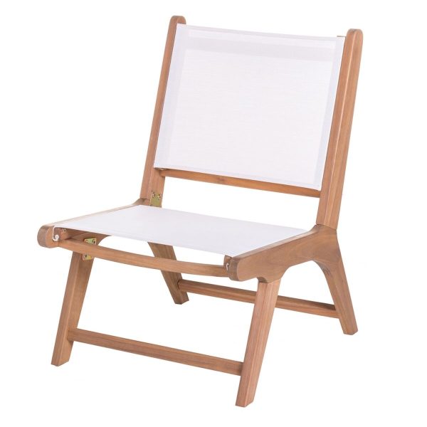 Garden chair Nina 50 x 64 x 75 cm White Acacia Online