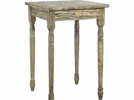 Side table Natural Grey Wood 60 x 60 x 90 cm on Sale