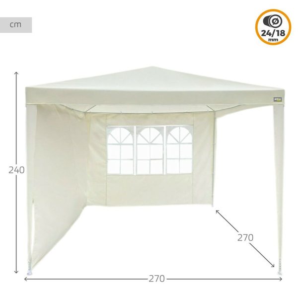 Gazebo Aktive 270 x 255 x 270 cm Steel Cream For Sale