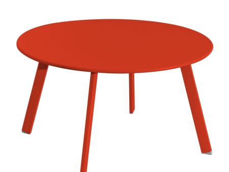 Side table Marzia Red Steel 70 x 70 x 40 cm For Discount