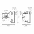 Awning bracket Micel TLD03 White 11,3 x 8,5 x 11 cm Shaft 2 Pieces Online now