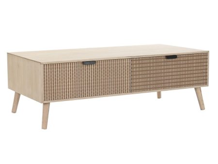 Centre Table DKD Home Decor Brown Wood Fir Plastic MDF Wood 120 x 60 x 42,5 cm Fashion