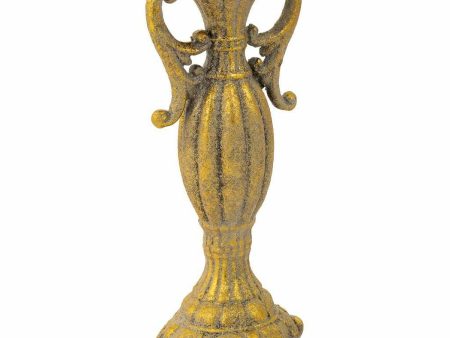 Candle Holder Alexandra House Living Gold Resin 14 x 33 x 14 cm Online Sale