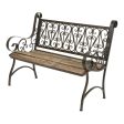 Bench Bordeaux Natural Black Wood Iron (115 x 59 x 91 cm) Online now