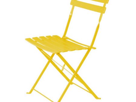 Garden chair Sira Mustard Steel 41 x 46 x 80 cm (2 Units) Online Hot Sale