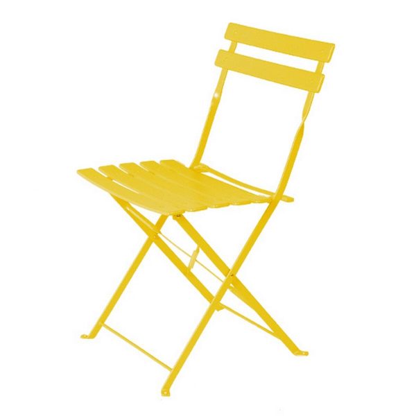 Garden chair Sira Mustard Steel 41 x 46 x 80 cm (2 Units) Online Hot Sale