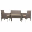 Table Set with 2 Armchairs Alexandra House Living Grey 4 Pieces Hot on Sale