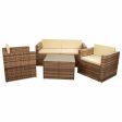 Set of furniture Alexandra House Living Brown Natural 4 Pieces Hot on Sale