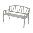 Bench with backrest Grey Iron (123 X 53 X 86 cm) Discount