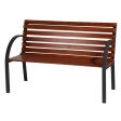 Bench 120 x 62 x 82 cm Wood Steel Walnut Garden Online