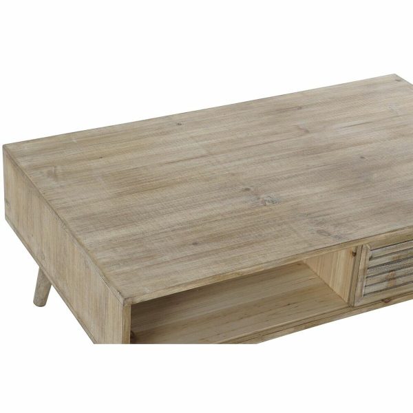 Table DKD Home Decor 99 x 59 x 38 cm Fir Natural Aluminium Online Sale