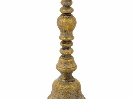 Candle Holder Alexandra House Living Gold Resin 16 x 46 x 16 cm For Sale