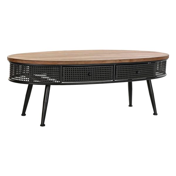 Centre Table DKD Home Decor Brown Black Metal Fir 120 x 58 x 42 cm Online now