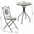 Table set with 2 chairs Alexandra House Living Black 60 x 75 x 60 cm For Sale