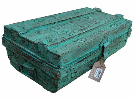 Decorative suitcase Alexandra House Living Green Iron Traditional style 30 x 18 x 54 cm Supply