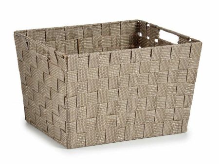 Laundry Basket Beige Cloth 10 L 25 x 20 x 35,5 cm (12 Units) For Sale