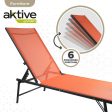 Reclining lounder Aktive Orange 180 x 35 x 49 cm (2 Units) Fashion