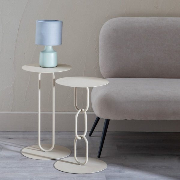 Side table 30,5 x 30,5 x 53 cm Cream Iron on Sale