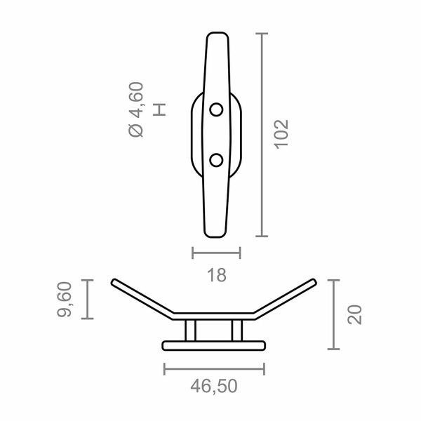 Awning pulley Micel TLD15 White 1,8 x 2 x 10,2 cm 2 Units Sale