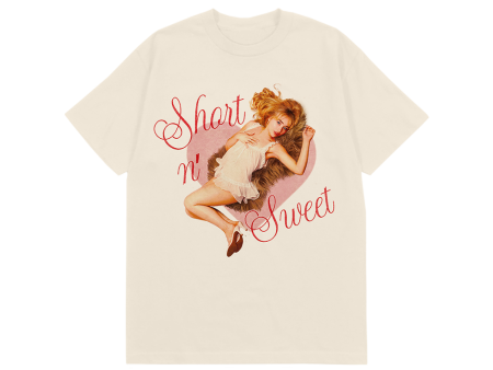 Short n  Sweet Heart Ivory Tee For Discount